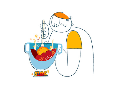 Let's cook! chef cook cooking digital illustration digitalart food illustration illustrator