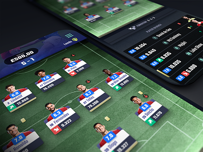 SPOXX Social Sports Game branding colorful dark design digital game mobile soccer sports ui ux