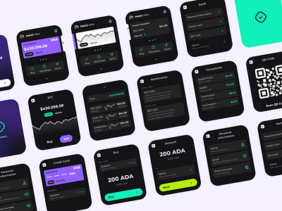 Watch iOS- Crypto Wallet branding crypto design dribbble best shot figma illustration ios iwatch logo ui ux watch