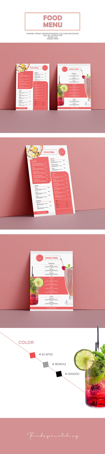 Restaurant Menu Design branding design graphic design illustration illustrator logo vector