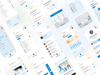Project Management IOS App (Light Mode) app branding color component design easy use figma graphic design ios design ios ui kit library mobile product design project management typography ui ui inspiration ui kit uiux ux