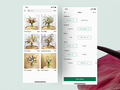 Floret - Flower Shopping App UI Design amazon amazon shopping app apple apps best shopping app buy clean e commerce flower flower app ios16 minimal sell shein shopping shopping app ui ux wwdc