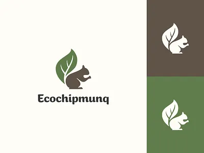 Eco + Chipmunk Logo design branding design fiverr graphic design illustration logo minimal store ui vector