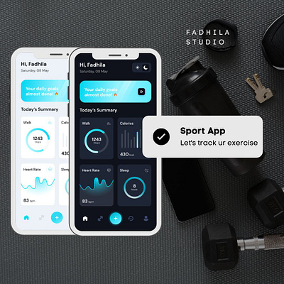 Sport Mobile App - Light and Black Mode app sport ui uiux