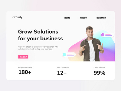 Growly branding graphic design ui web web design