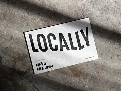 Introducing: Locally branding businesscard graphic design logo vector