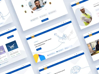 Website's Landing page branding career counselling design edu education responsive ui ux vector visual design web design website