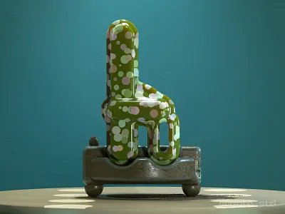 Diverse Letter H 3d 3d artist 3d font 3d lettering 3d type 3dtype art direction c4d digital art diverse dotted type experimental type good type gore std redshift 3d render rounded type type typedesign typography