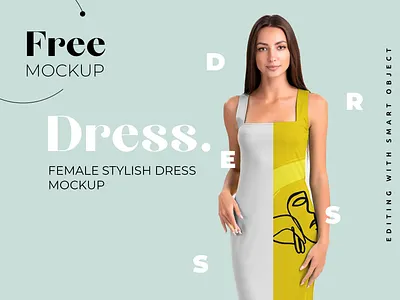 Female Dress Mockup Free Download adobe adobe illustrator adobe photoshop adobe xd beautiful design fashion figma graphicdesign illustration mockup psd sketch uiux