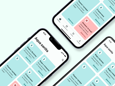 Aqua sanita app android app design ios shop ui ux water