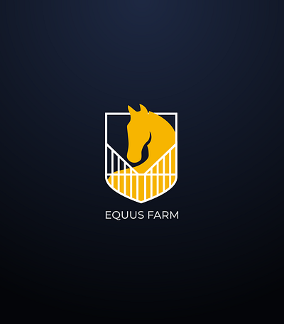 EQUUS FARM Logo branding flat illustration logo vector