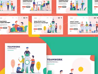 Startup Teamwork Free Illustrations Pack V adobe illustrator adobe photoshop adobe xd design figma graphicdesign illustration logo sketch uiux