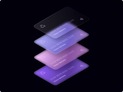 Credit Cards 3d app appdesign behance branding card design dribbble glass logo ui uiuxdesign ux vector