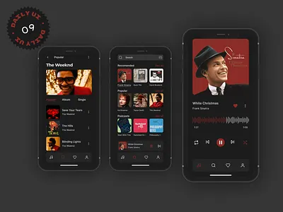 Daily UI 009 - Music Player app daily daily ui 01 dailyui dailyuichallenge design music player ui