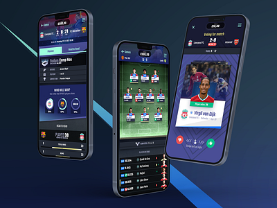 SPOXX Social Sports Game branding colorful dark design game mobile soccer social sports ui ux