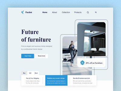 Furniture Website Design animation branding graphic design landing page ui v visual design web design