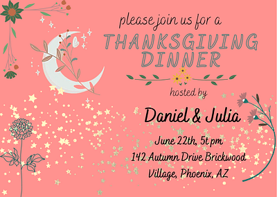 thanksgiving invitation letter design graphic design