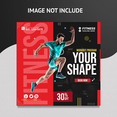 Fitness Social Media Post a4 brochure a4 flyer branding brochure design business design fitness graphic design logo media post social social media post