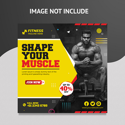 Fitness Social Media Post a4 brochure a4 flyer brochure brochure design business design fitness media media post post social