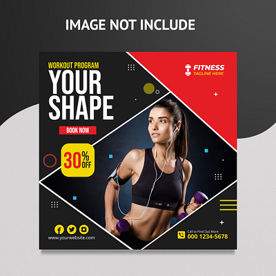 Fitness Social Media Post a4 brochure a4 flyer brochure brochure design business design fitness media post social