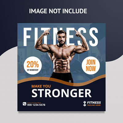 Fitness Social Media Post a4 brochure a4 flyer brochure brochure design business design fitness illustration media post social