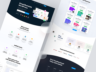 weMail Landing Page Design app banner home page illustration landing page ui ux webpage website wemail