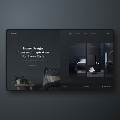 Interior design website art