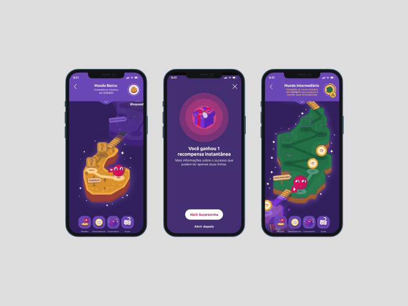 Loyalty Game Screens design figma game illustration prototype visual design