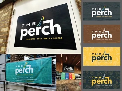 The Perch: Fresh Eats, Cold Treats + Coffee bird boathouse branding food green space logo okc oklahoma city park perch public park restaurant scissortail park snack bar the perch