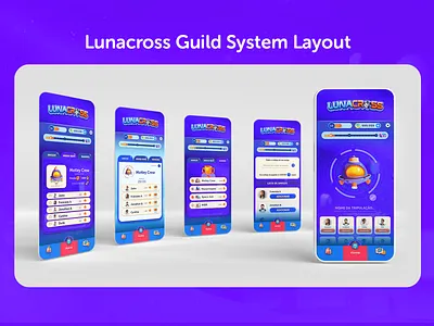Lunacross Guild System UI/UX art art direction design digital art game graphic design illustration photoshop ui userinterface ux web design
