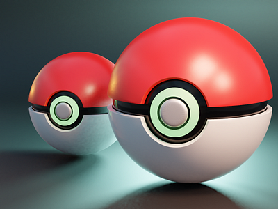 3D Poké Ball 3d animation app blen branding cr design graphic design illustration logo minimal motion graphics ui ux web