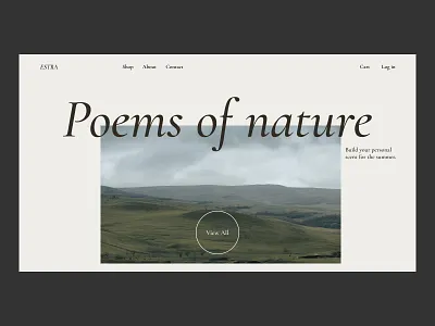 Hero area / Perfum shop 100 days ui dailyui dailyui 003 design challenge fragrance fresh hero area hero image hero section home page interface landing page minimalism nature online shop online store perfum shop ui design web design website