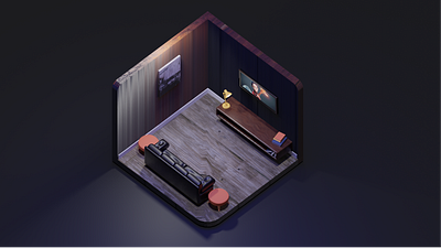 3D Room Design 3d animation motion graphics ui