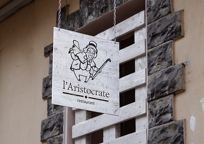 Aristocrate Restaurant Logo Mockup branding graphic design logo restaurant vector