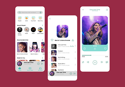 music player app ui design media player music music desain app music player mobile design ui design uiux