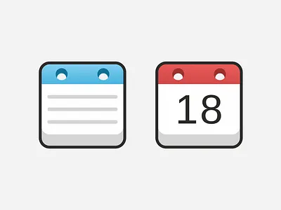 Icons Note, Calendar icons ui vector