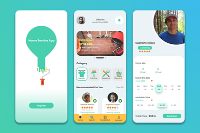 Home service app ui design app home homeservice mobile service uiux