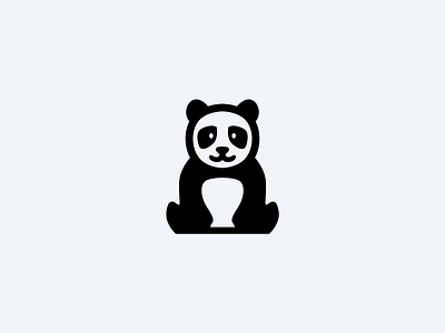 Panda Logomark animal bamboo brand identity logo mascot panda