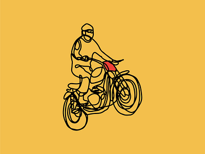 high scramble artline branding cub design doodle drawing illustration logo motor motorcycle scrambler