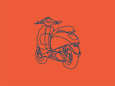 scoots artline design doodle drawing illustration motor scooter vespa