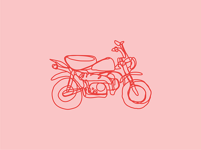 monkey bike artline branding cub design doodle drawing gorrila honda illustration logo monkey motor