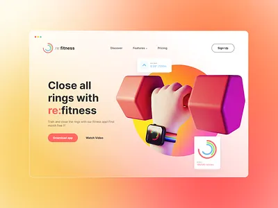 Hand - 3D illustration 3d 3d ilustration 3d modeling blender blender 3d design illustration landing site ui web web design