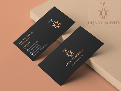 Deja Vu Scents Business Card Design | Social Media Design advertisement awesome business card business card design business card template business cards card design classy design facebook illustration instagram latest logo minimal modern new post social media ads trending