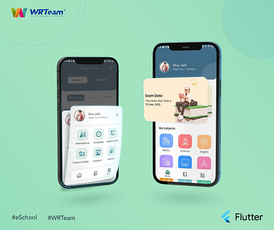 eSchool - school management app animation app appdesign appui codecanyon eshool flutterapp fluuter graphic design smartkit ui