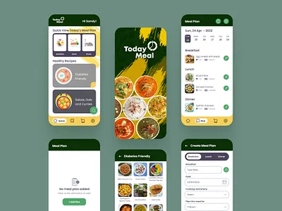 Today Meal || Meal Planner || Food App 2022 ui detail page food app home meal meal planer mobile app mobile ui restaurant sandeep mandloi splash user interface vegetal