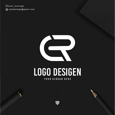 LOGO DESIGEN CR 3d animation branding design graphic design icon illustration logo motion graphics typography ui ux vector