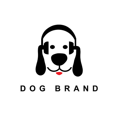 DOG BRAND animal logo branding business logo creative logo design dog logo dog music graphic design illustration logo minimal modern logo unique logo