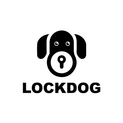 LOCKDOG LOGO DESIGN animal logo branding creative logo dog icon dog logo doglock logo graphic design illustration lock logo logo design logo type logo minimal unique logo vector