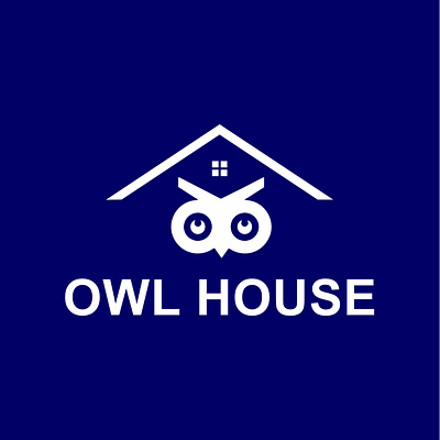 OWL HOUSE LOGO DESIGN brand logo business logo creative logo design graphic design illustration logo minimal modern logo owl house logo owl icon owl logo unique logo