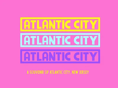 Atlantic City Ashtray Type branding design graphic design poster retro art retro design souvenir type typography vintage design